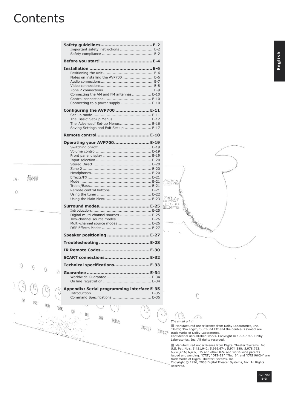 Arcam AVP700 User Manual | Page 3 / 43
