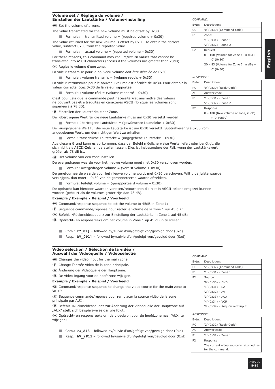 Arcam AVP700 User Manual | Page 39 / 43
