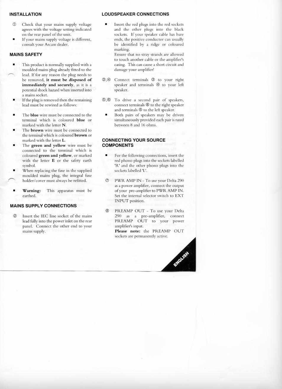 Arcam Delta 290 User Manual | Page 4 / 7