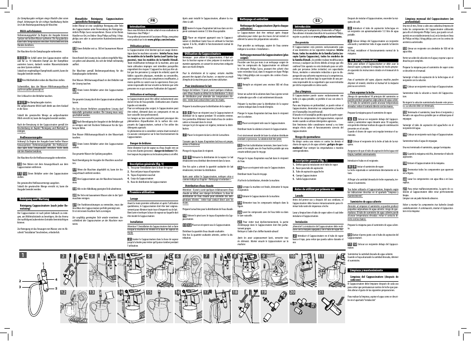 Philips Saeco Cappuccinatore (mousseur pour lait) User Manual | Page 2 / 2