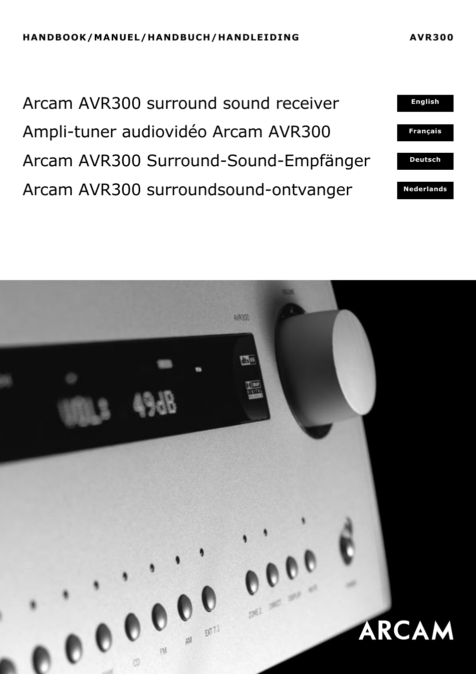 Arcam surround sound receiver AVR300 User Manual | 160 pages