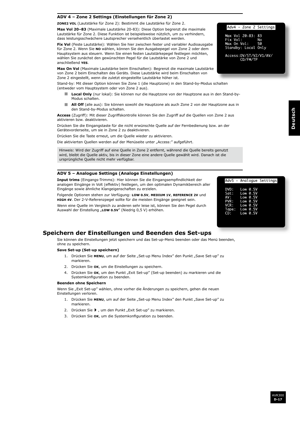 D-17 | Arcam surround sound receiver AVR300 User Manual | Page 101 / 160