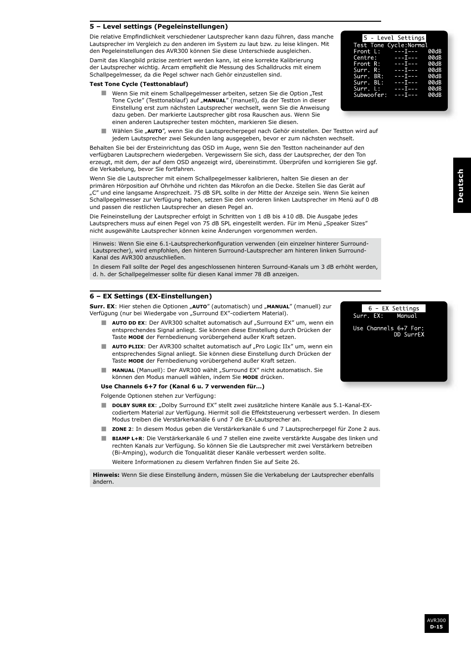 Arcam surround sound receiver AVR300 User Manual | Page 99 / 160