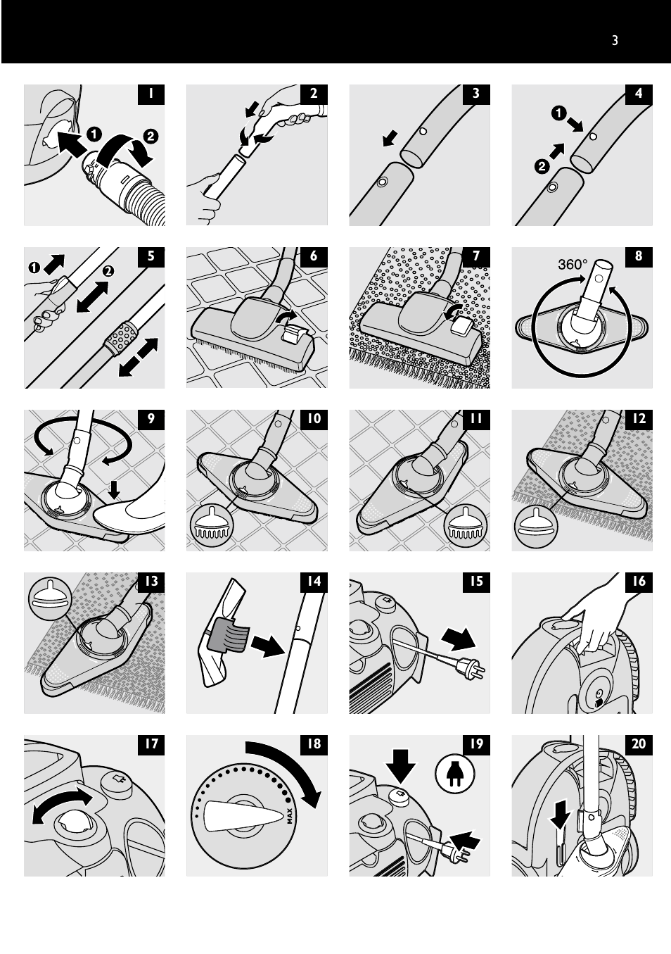 Philips Aspirateur avec sac User Manual | Page 3 / 64