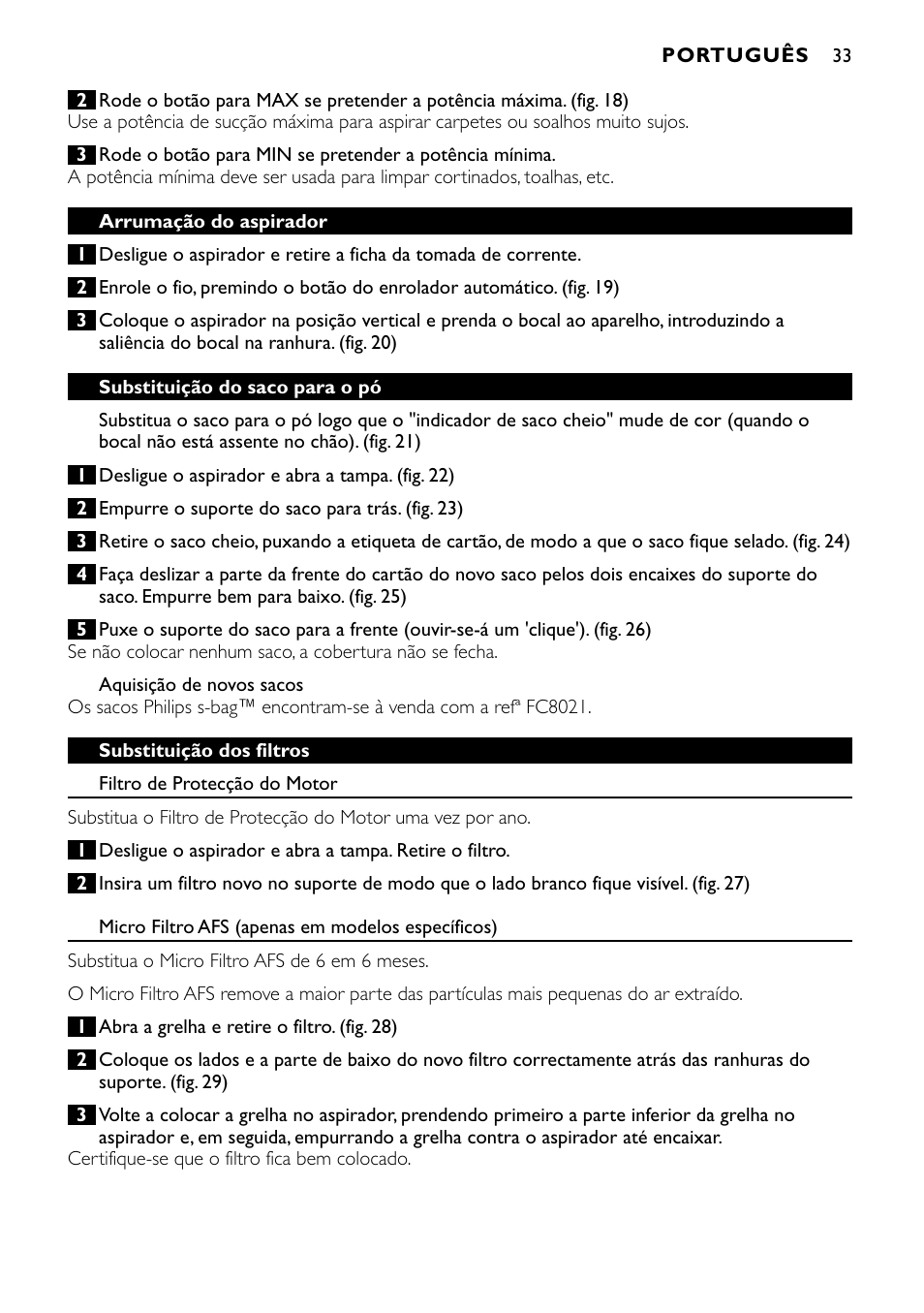 Philips Aspirateur avec sac User Manual | Page 33 / 64