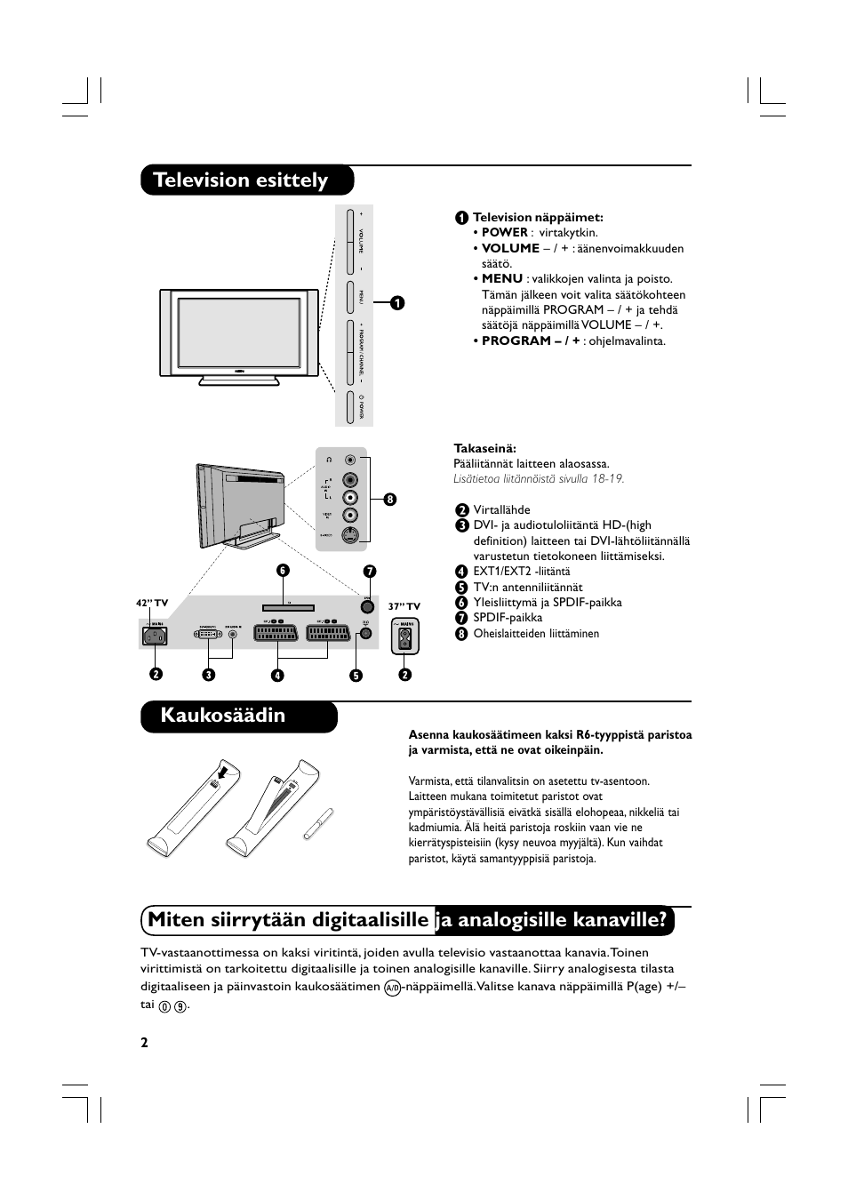 Television esittely kaukosäädin | Philips Téléviseur écran plat numérique à écran large User Manual | Page 104 / 144