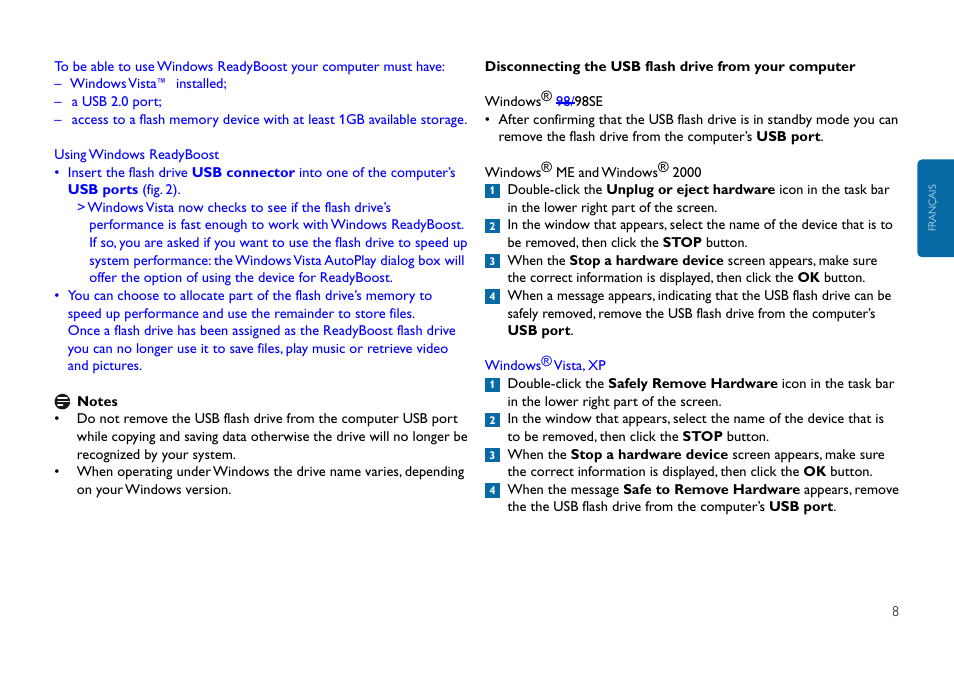 Philips Clé USB User Manual | Page 8 / 10