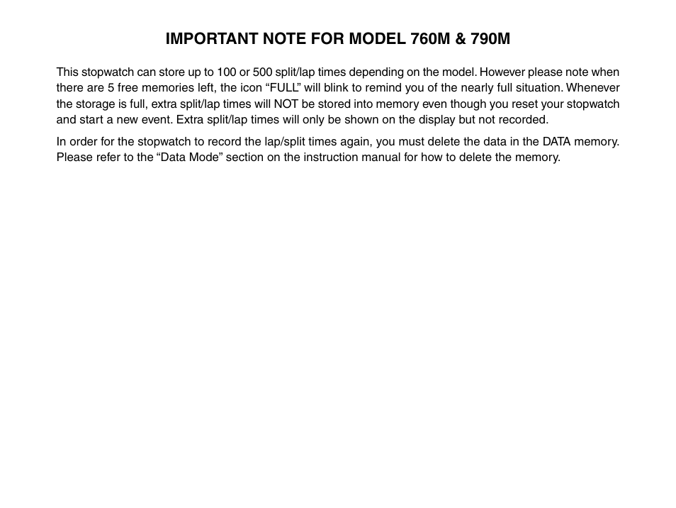 Accusplit 790M User Manual | Page 2 / 21