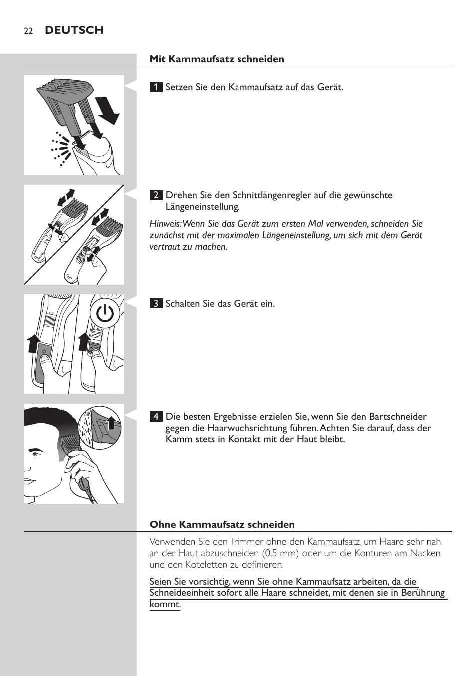 Philips HAIRCLIPPER Series 3000 Tondeuse à cheveux User Manual | Page 22 / 98