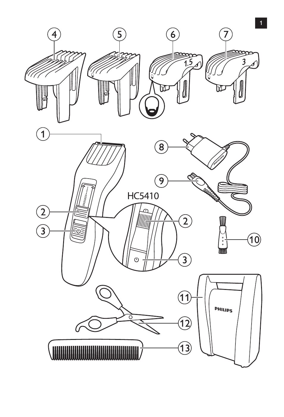 Philips HAIRCLIPPER Series 3000 Tondeuse à cheveux User Manual | Page 3 / 98