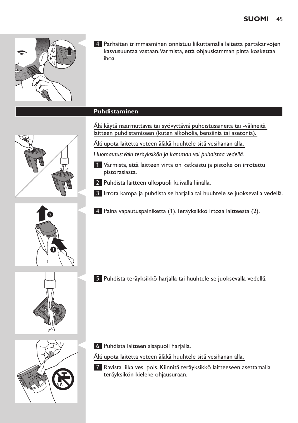 Philips HAIRCLIPPER Series 3000 Tondeuse à cheveux User Manual | Page 45 / 98