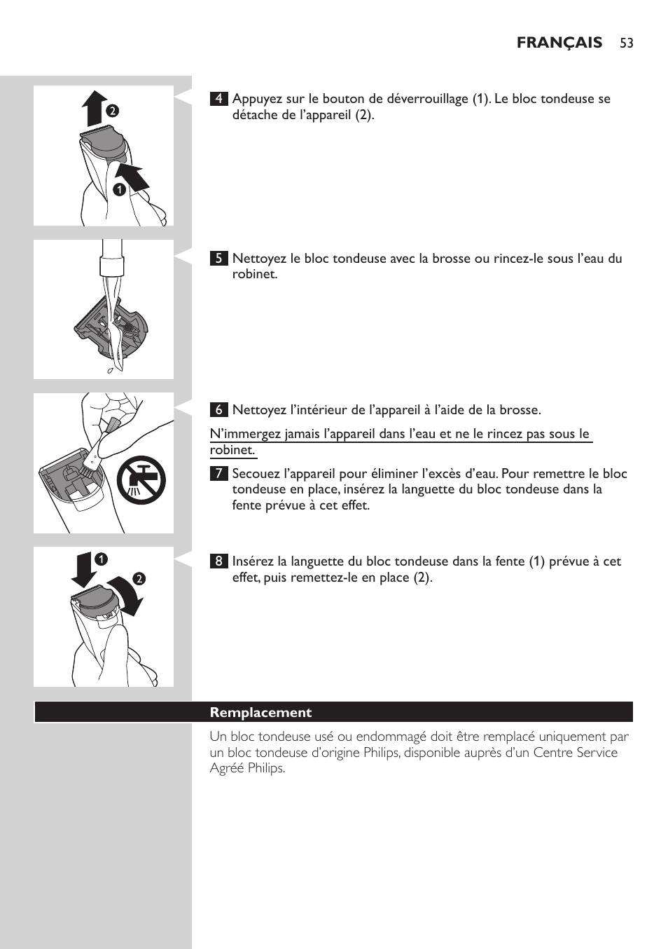 Philips HAIRCLIPPER Series 3000 Tondeuse à cheveux User Manual | Page 53 / 98