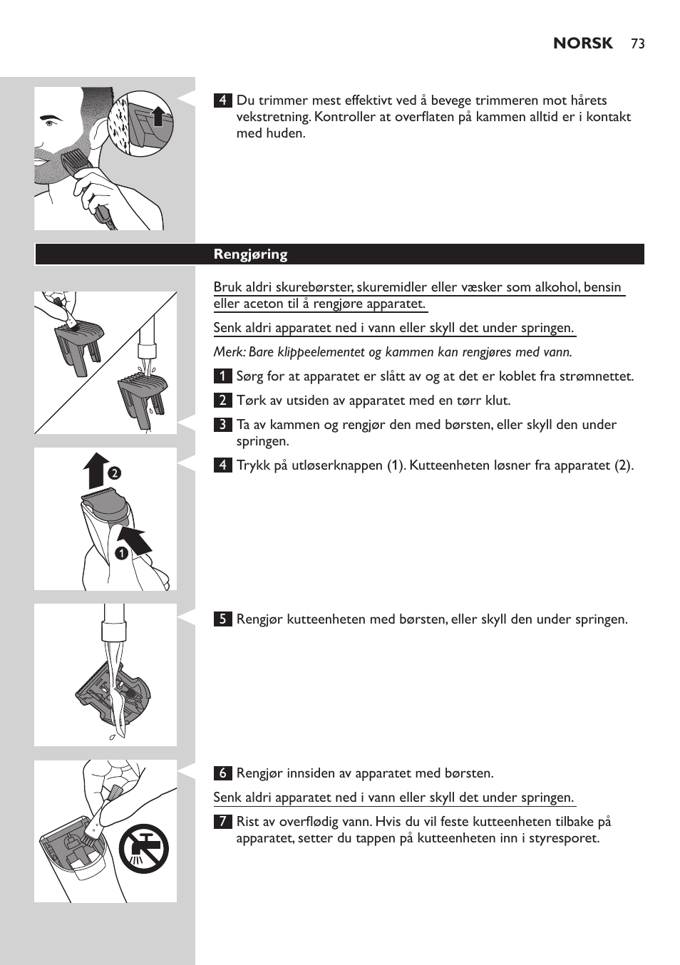 Philips HAIRCLIPPER Series 3000 Tondeuse à cheveux User Manual | Page 73 / 98