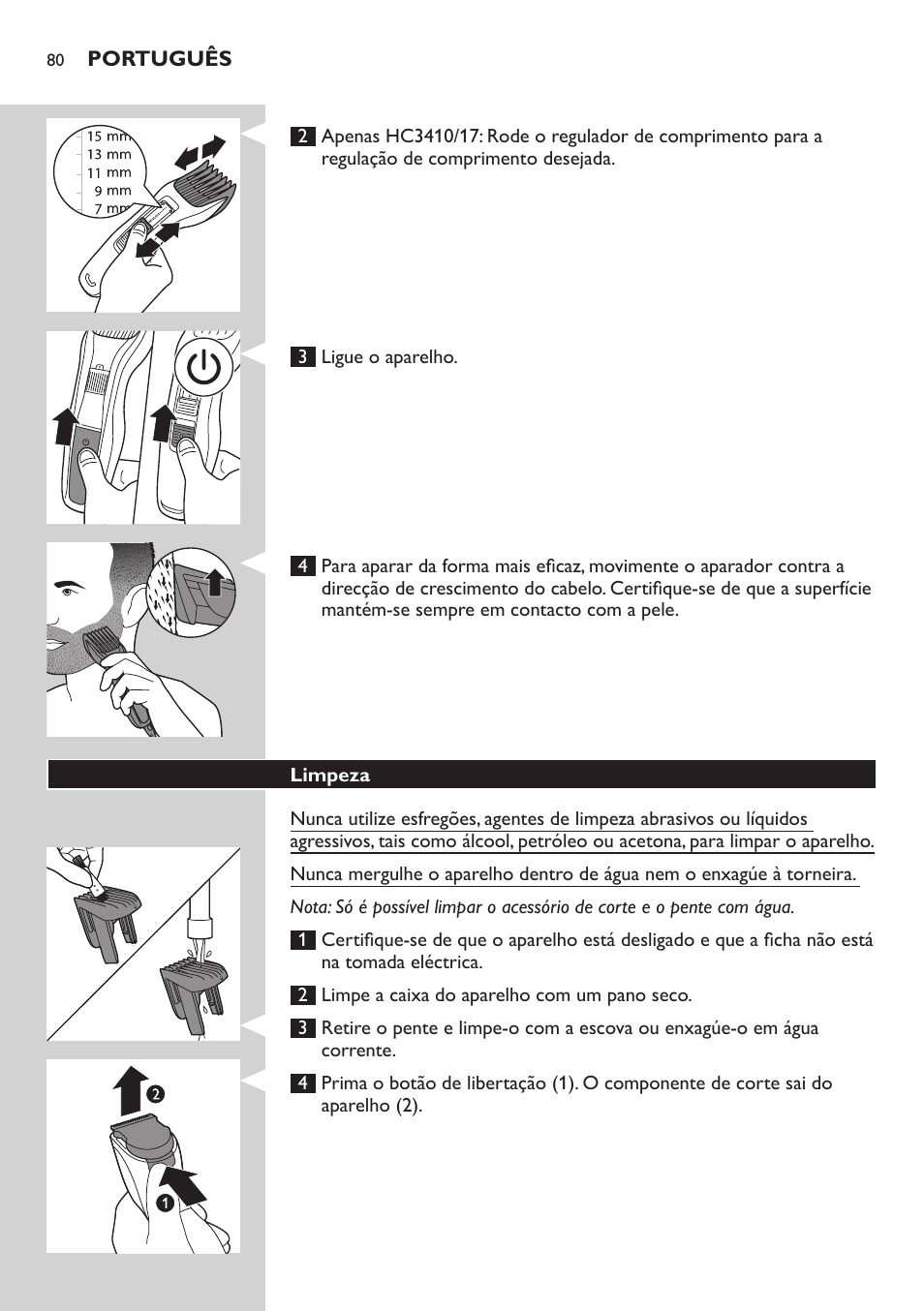 Philips HAIRCLIPPER Series 3000 Tondeuse à cheveux User Manual | Page 80 / 98