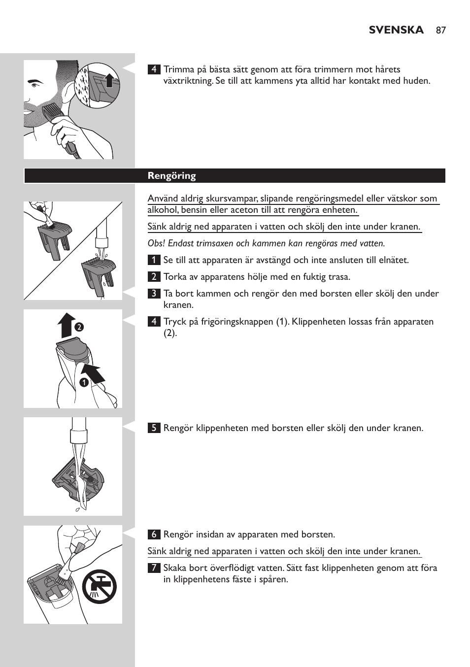 Philips HAIRCLIPPER Series 3000 Tondeuse à cheveux User Manual | Page 87 / 98