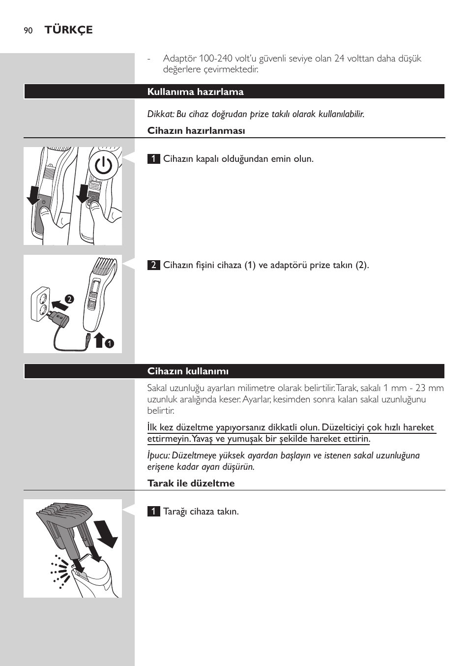 Philips HAIRCLIPPER Series 3000 Tondeuse à cheveux User Manual | Page 90 / 98