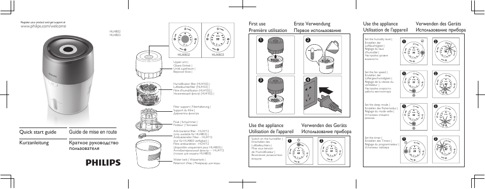 Philips Humidificateur d'air User Manual | 2 pages