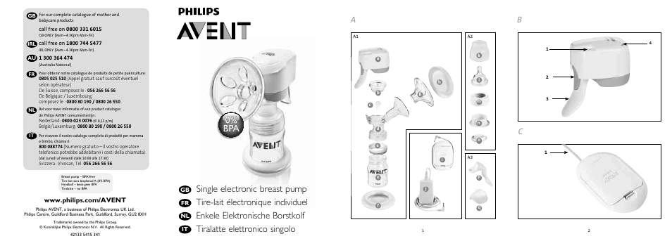 Philips AVENT Tire-lait électronique User Manual | 54 pages