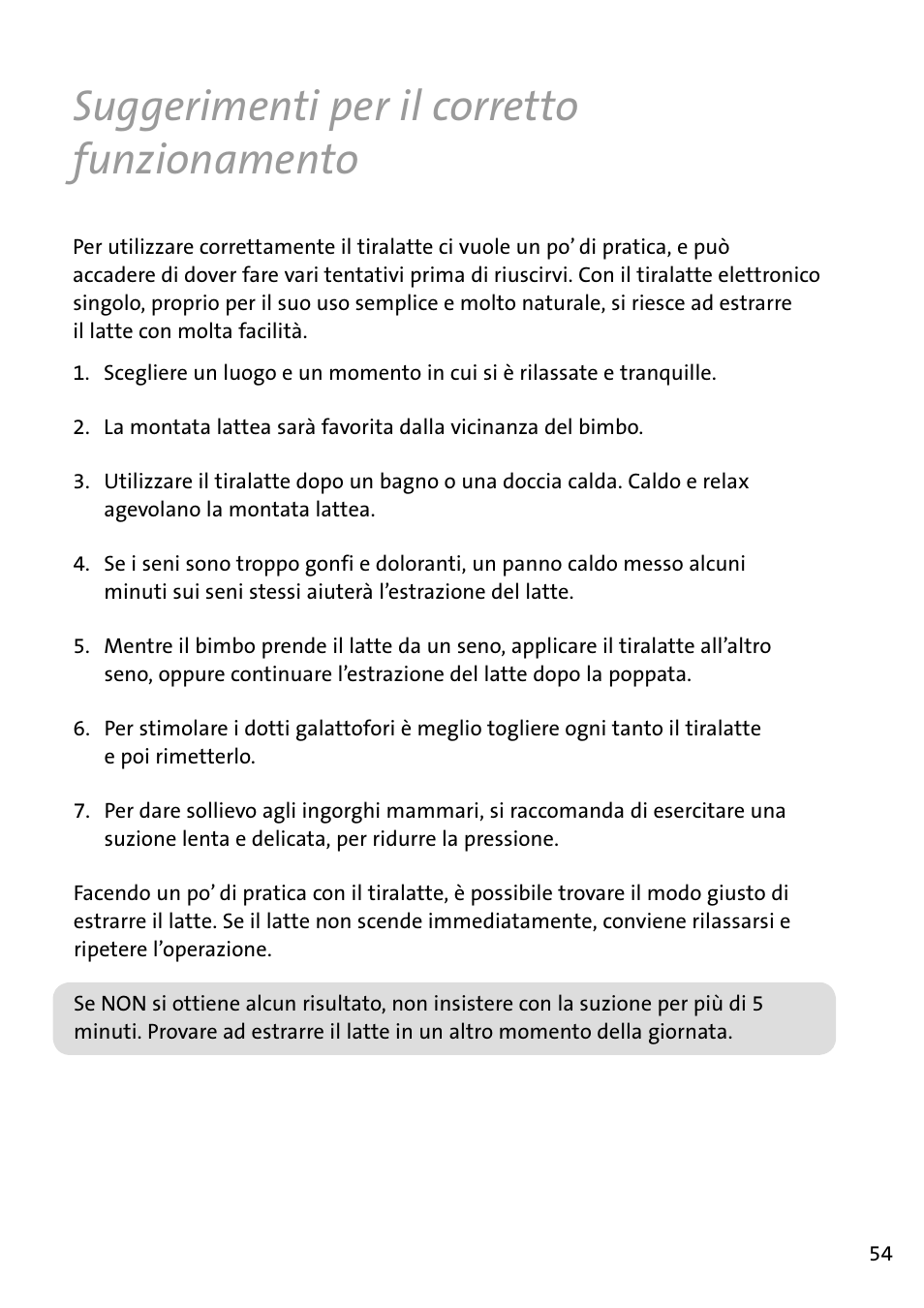 Suggerimenti per il corretto funzionamento | Philips AVENT Tire-lait électronique User Manual | Page 51 / 54