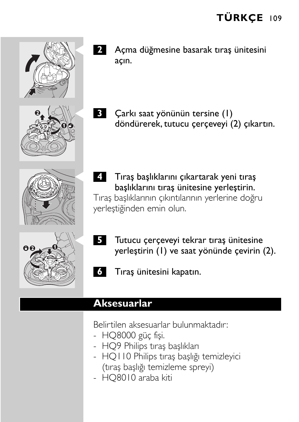 Philips Rasoir électrique User Manual | Page 107 / 112