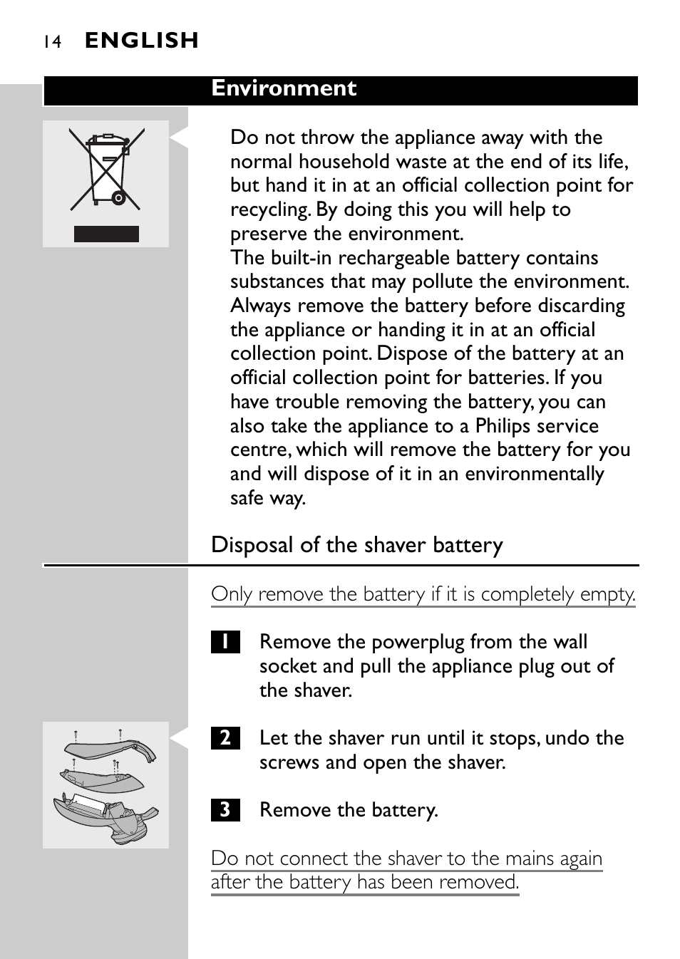 Philips Rasoir électrique User Manual | Page 12 / 112