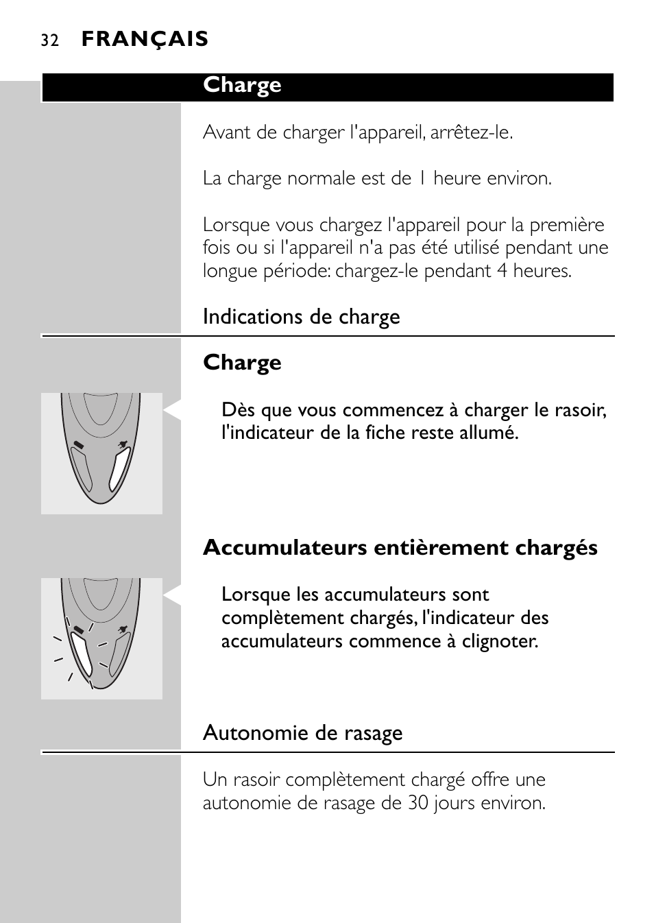 Philips Rasoir électrique User Manual | Page 30 / 112