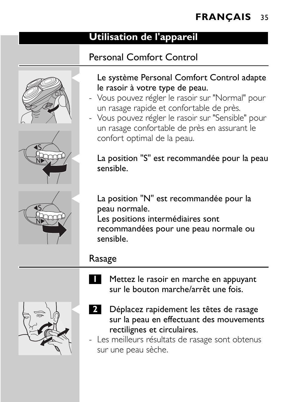 Philips Rasoir électrique User Manual | Page 33 / 112