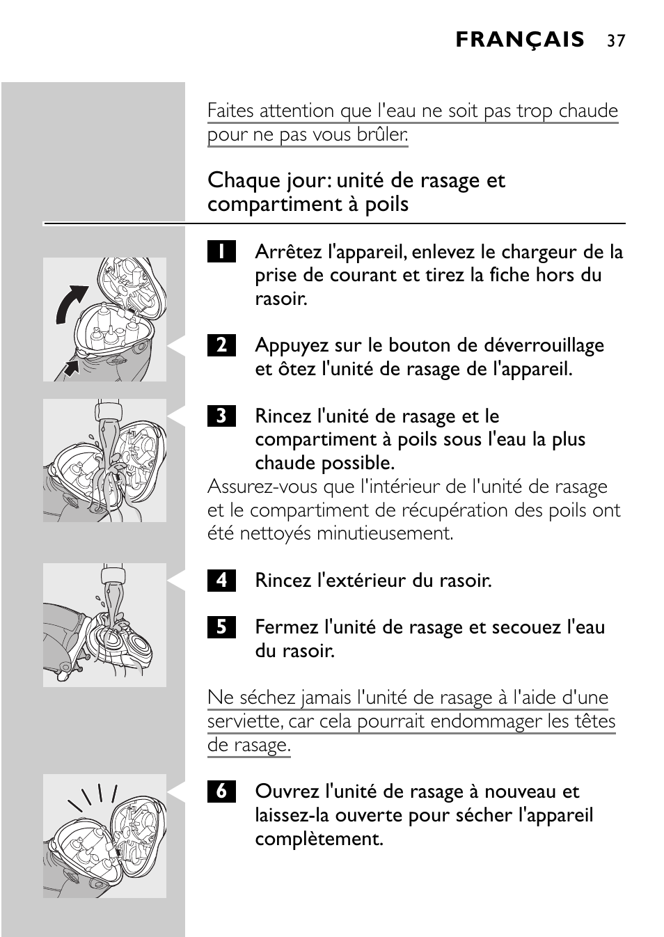 Philips Rasoir électrique User Manual | Page 35 / 112