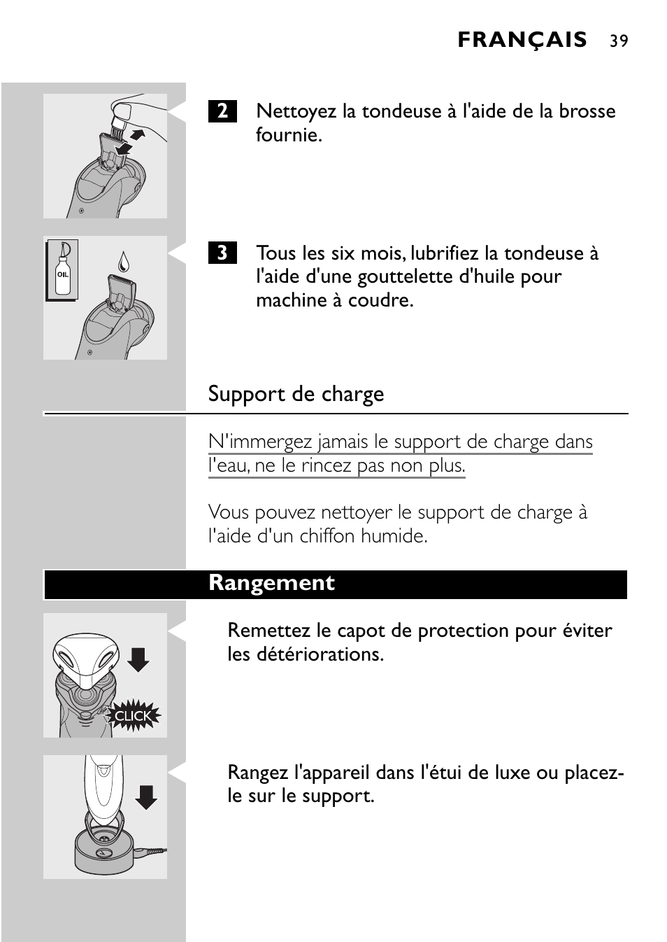 Philips Rasoir électrique User Manual | Page 37 / 112