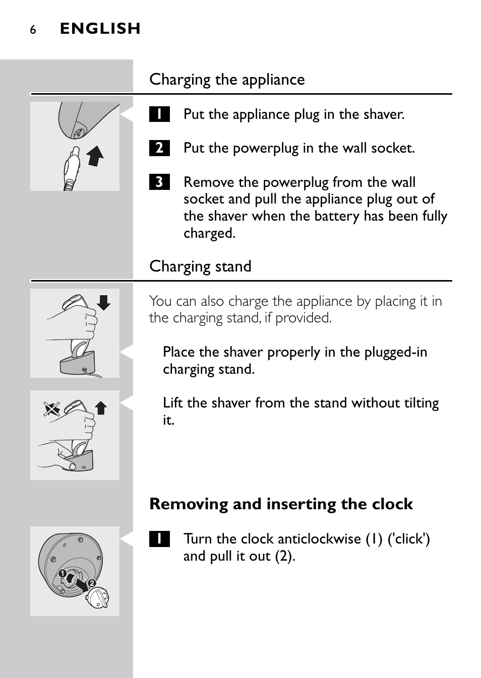 Philips Rasoir électrique User Manual | Page 4 / 112