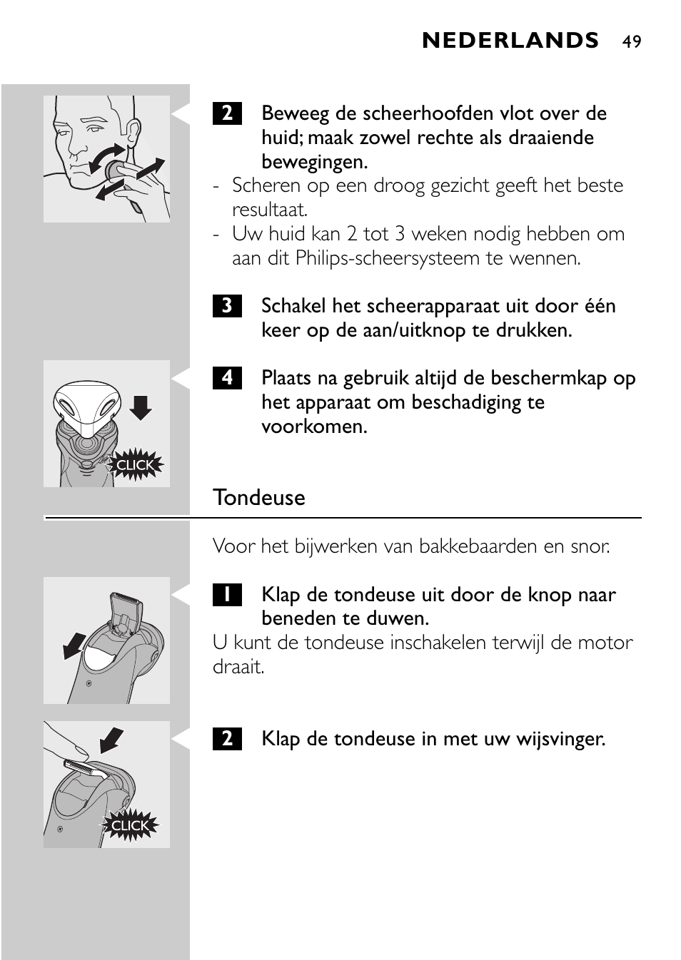 Philips Rasoir électrique User Manual | Page 47 / 112