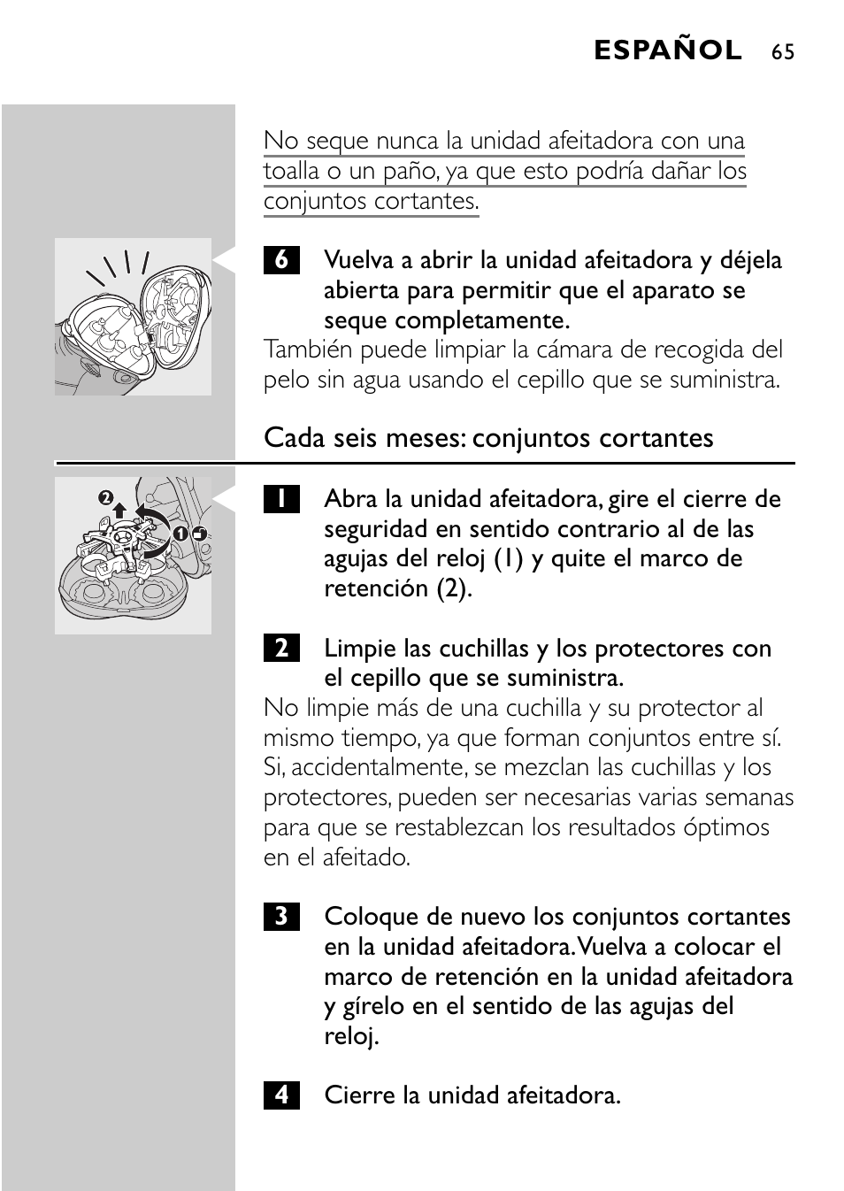 Philips Rasoir électrique User Manual | Page 63 / 112