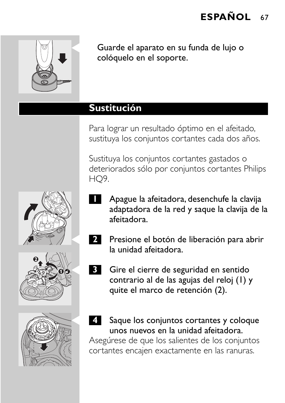 Philips Rasoir électrique User Manual | Page 65 / 112