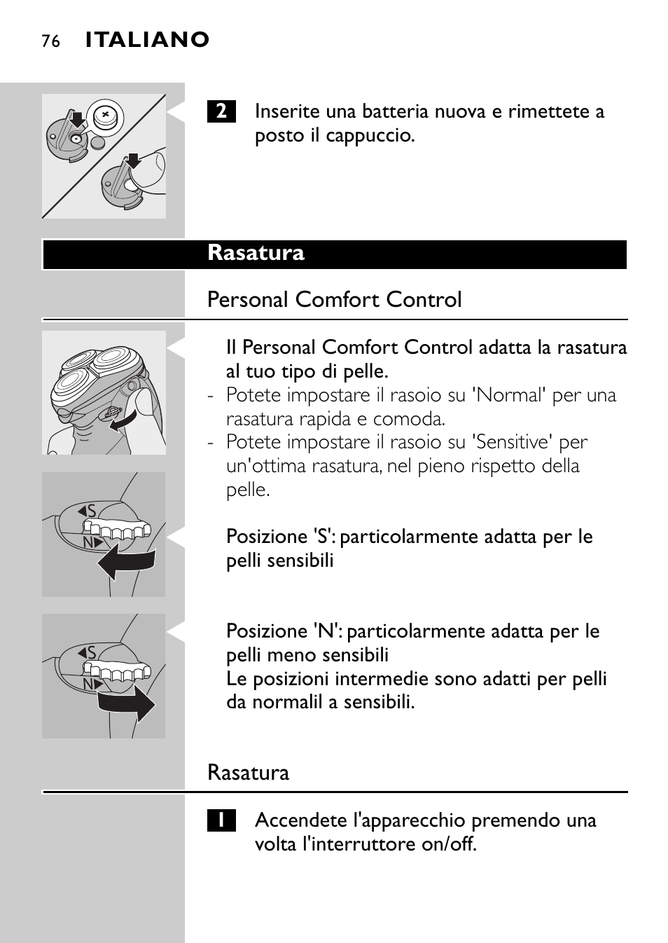 Philips Rasoir électrique User Manual | Page 74 / 112