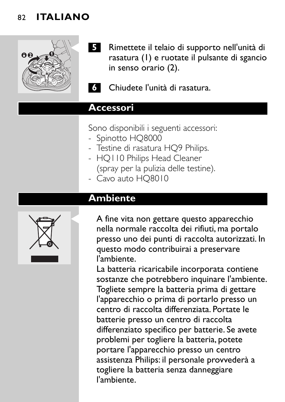 Philips Rasoir électrique User Manual | Page 80 / 112