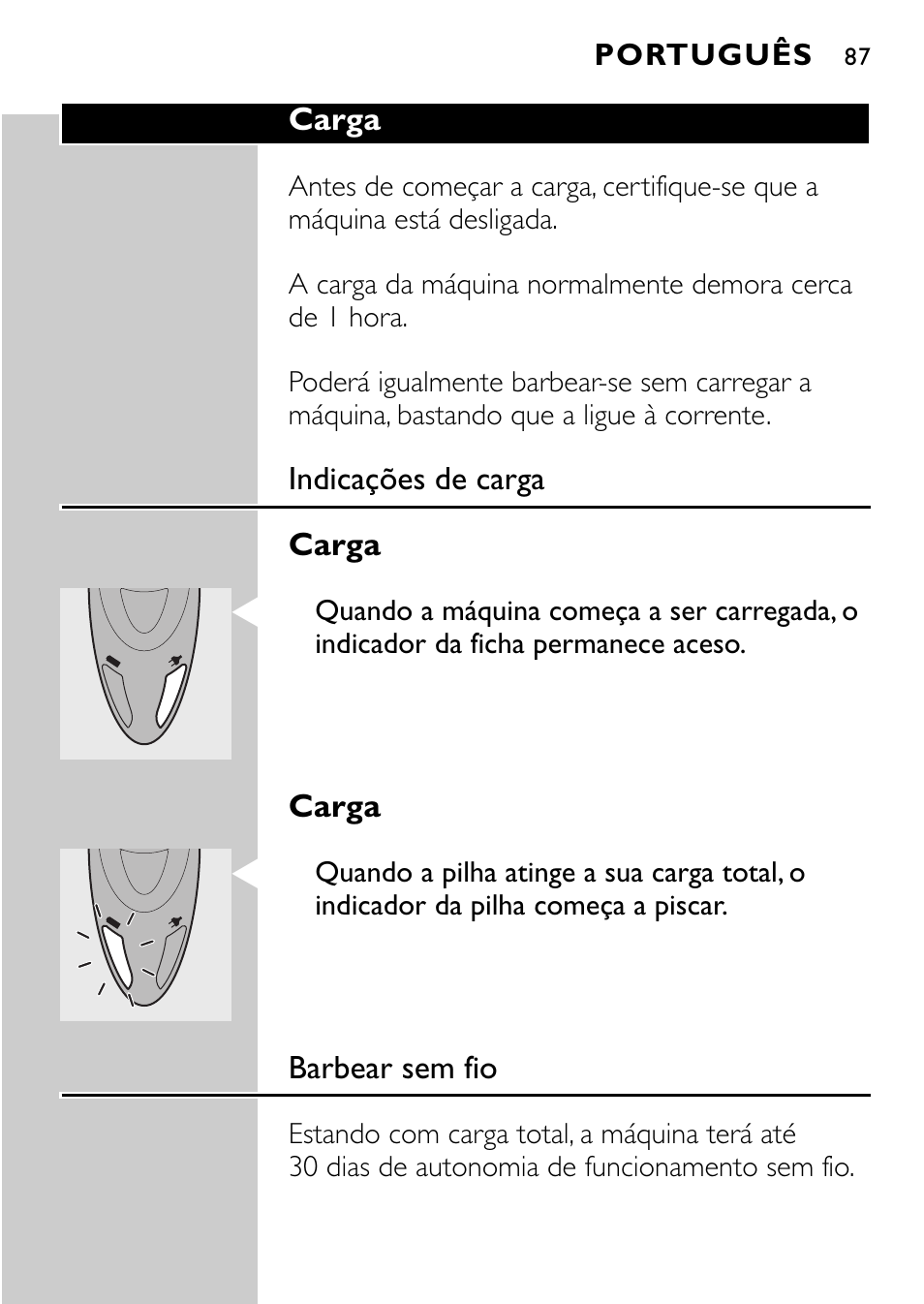 Philips Rasoir électrique User Manual | Page 85 / 112