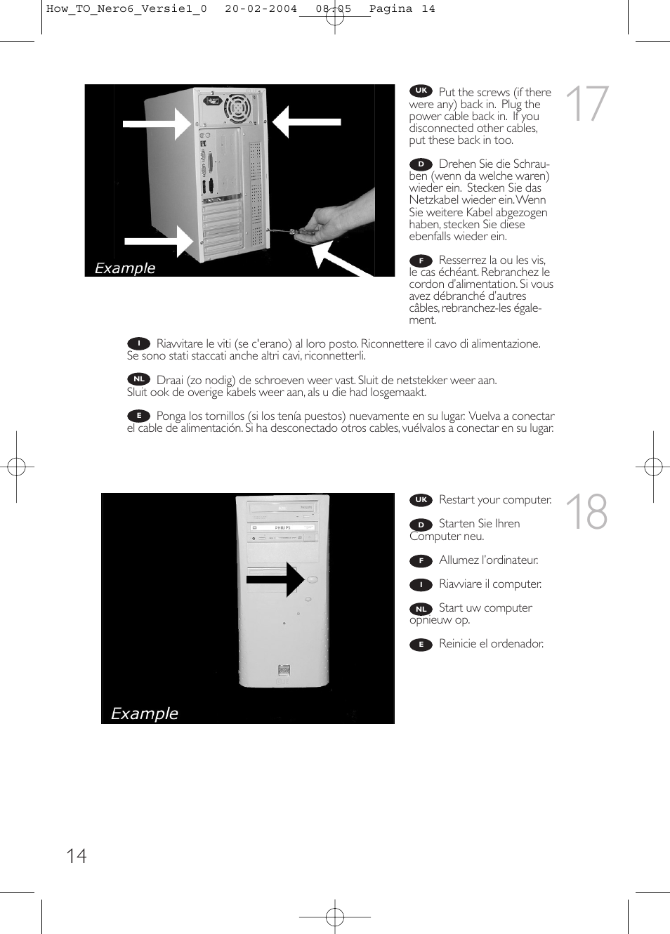 Philips Lecteur interne User Manual | Page 14 / 64