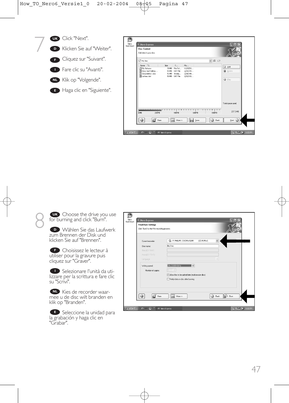 Philips Lecteur interne User Manual | Page 47 / 64