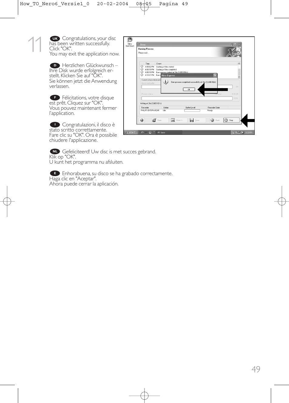 Philips Lecteur interne User Manual | Page 49 / 64