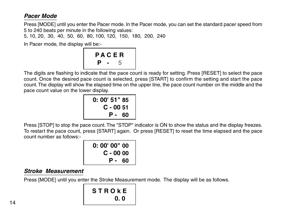 Accusplit AE790M500 User Manual | Page 16 / 21
