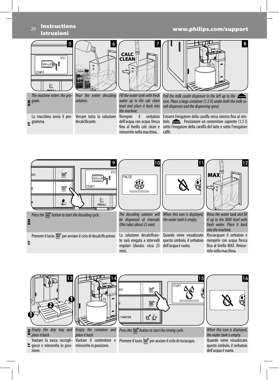 Philips Saeco Moltio Machine espresso Super Automatique User Manual | Page 20 / 80
