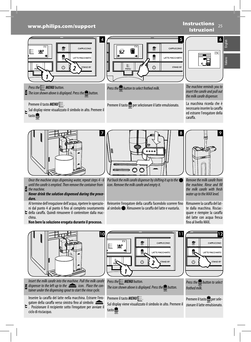 Philips Saeco Moltio Machine espresso Super Automatique User Manual | Page 25 / 80