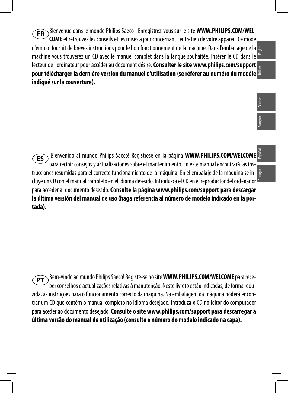 Philips Saeco Moltio Machine espresso Super Automatique User Manual | Page 3 / 80