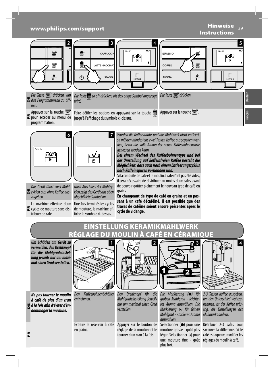 Philips Saeco Moltio Machine espresso Super Automatique User Manual | Page 39 / 80