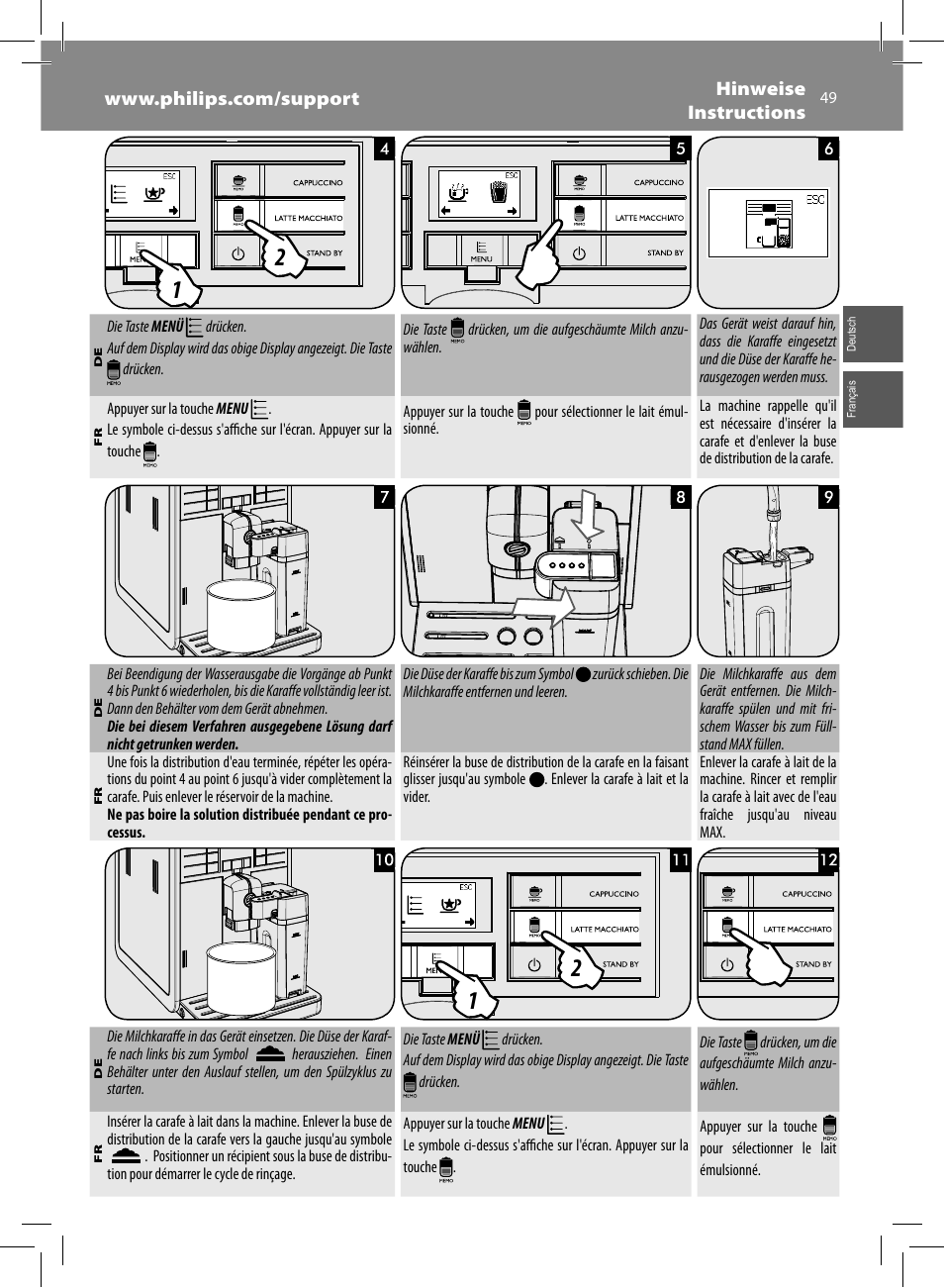 Philips Saeco Moltio Machine espresso Super Automatique User Manual | Page 49 / 80