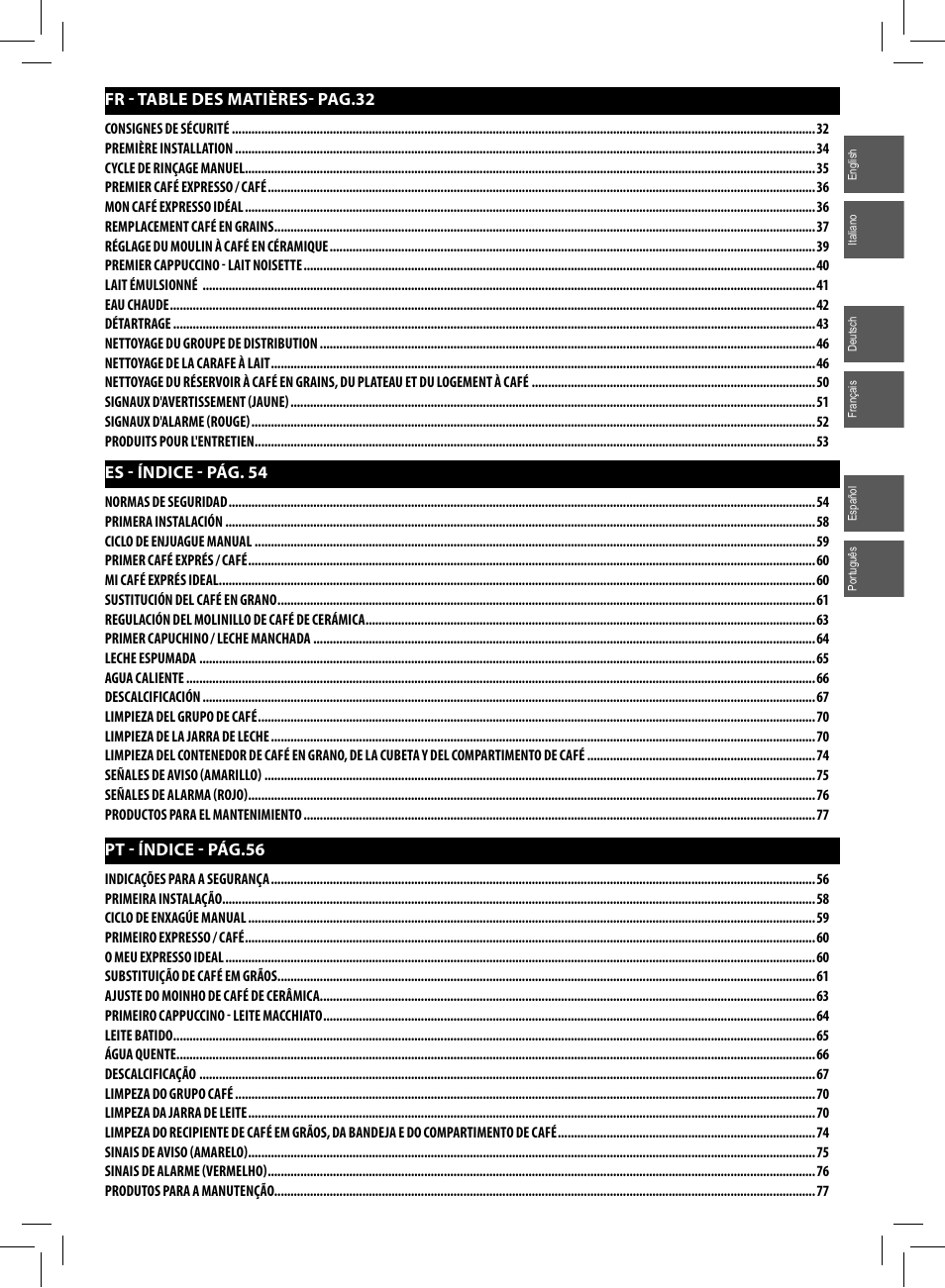 Philips Saeco Moltio Machine espresso Super Automatique User Manual | Page 5 / 80
