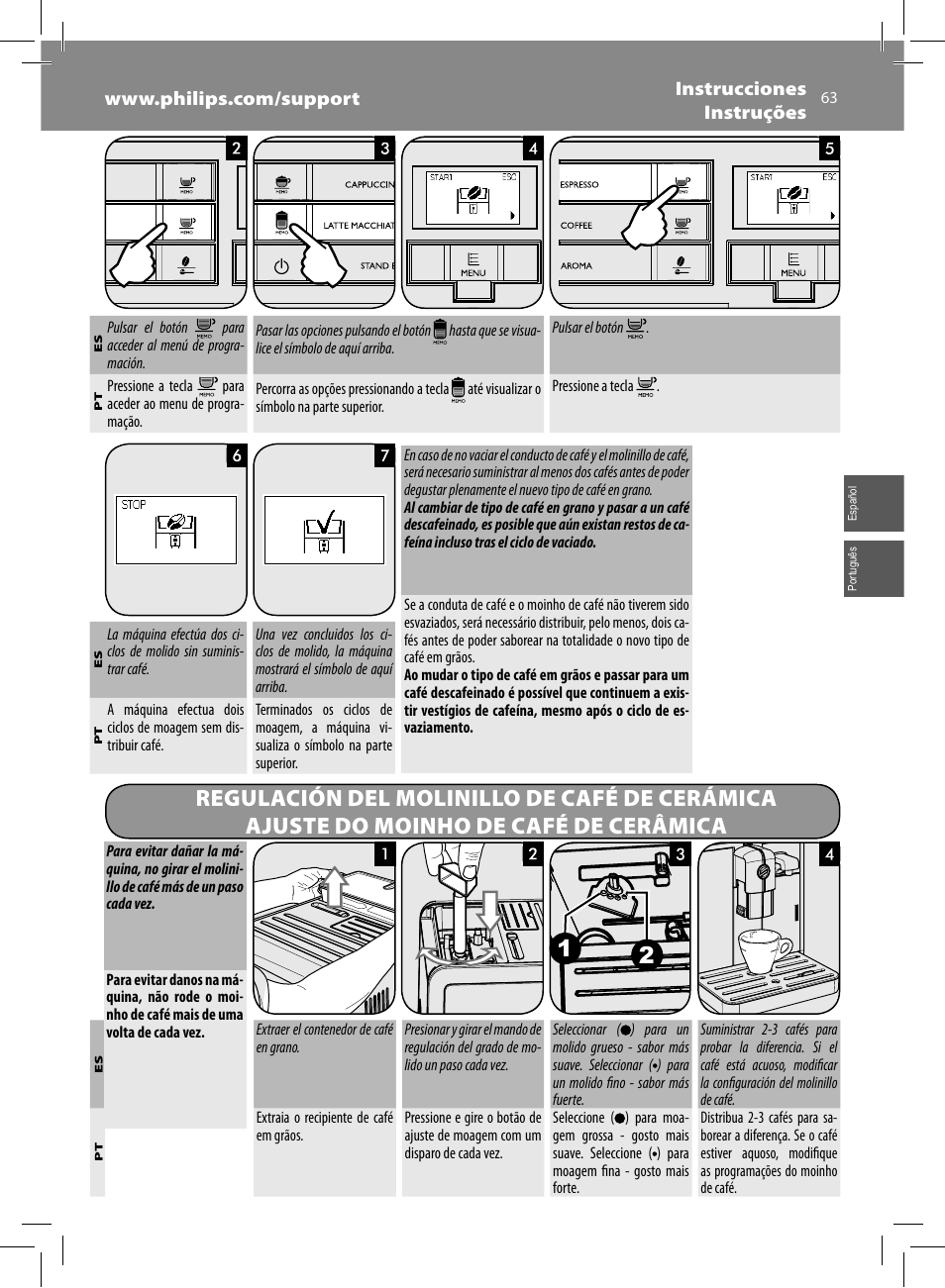 Philips Saeco Moltio Machine espresso Super Automatique User Manual | Page 63 / 80