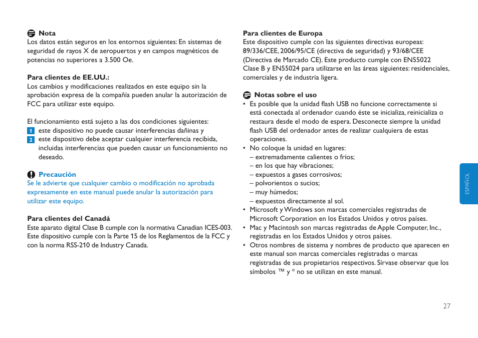 Philips Clé USB User Manual | Page 27 / 98