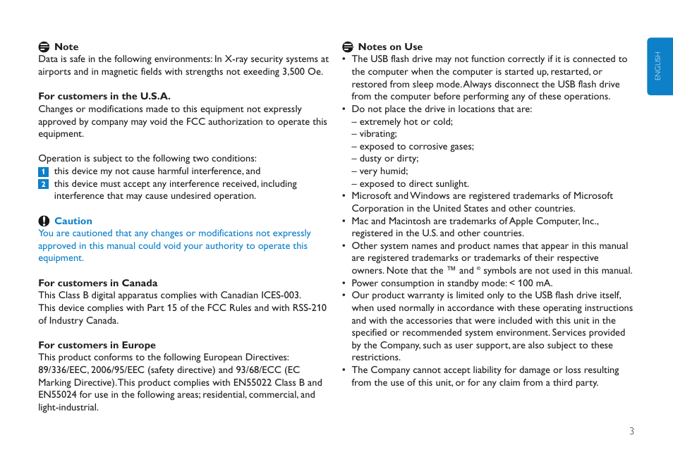 Philips Clé USB User Manual | Page 3 / 98