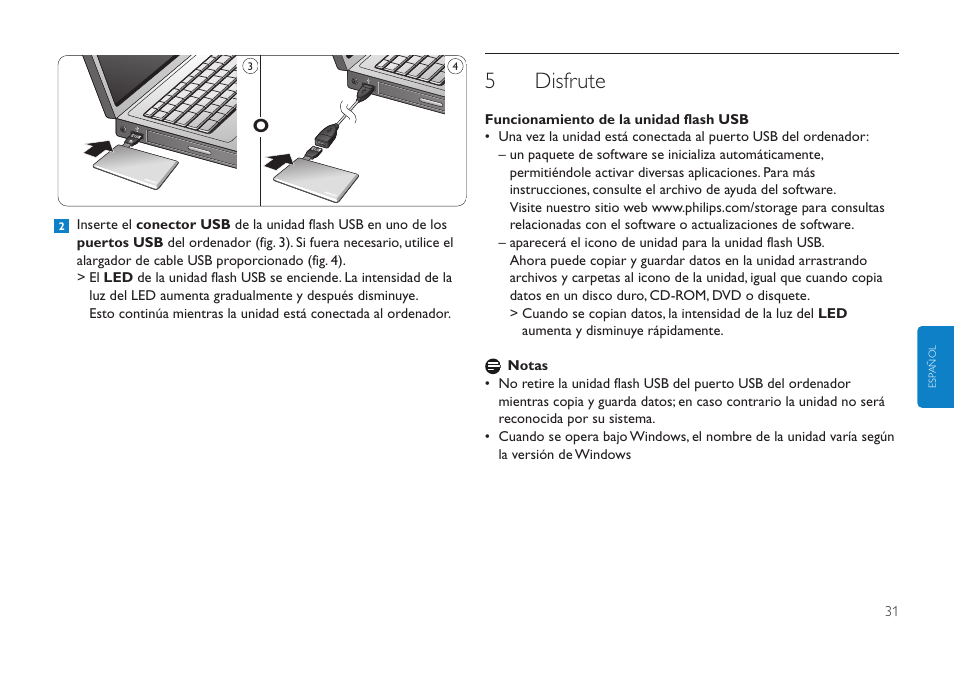 5disfrute | Philips Clé USB User Manual | Page 31 / 98